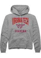 Virginia Tech Hokies Mens Grey Grandma Swirl Long Sleeve Hoodie
