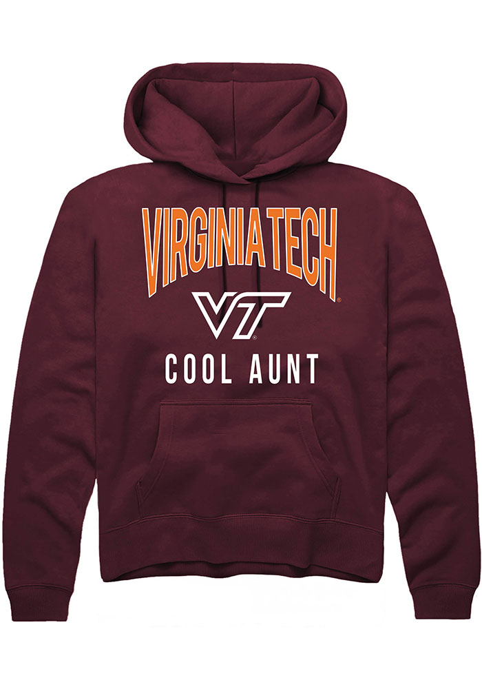 Virginia Tech Hokies Mens Maroon Cool Aunt Swirl Long Sleeve Hoodie