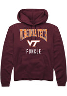 Virginia Tech Hokies Mens Maroon Funcle Long Sleeve Hoodie
