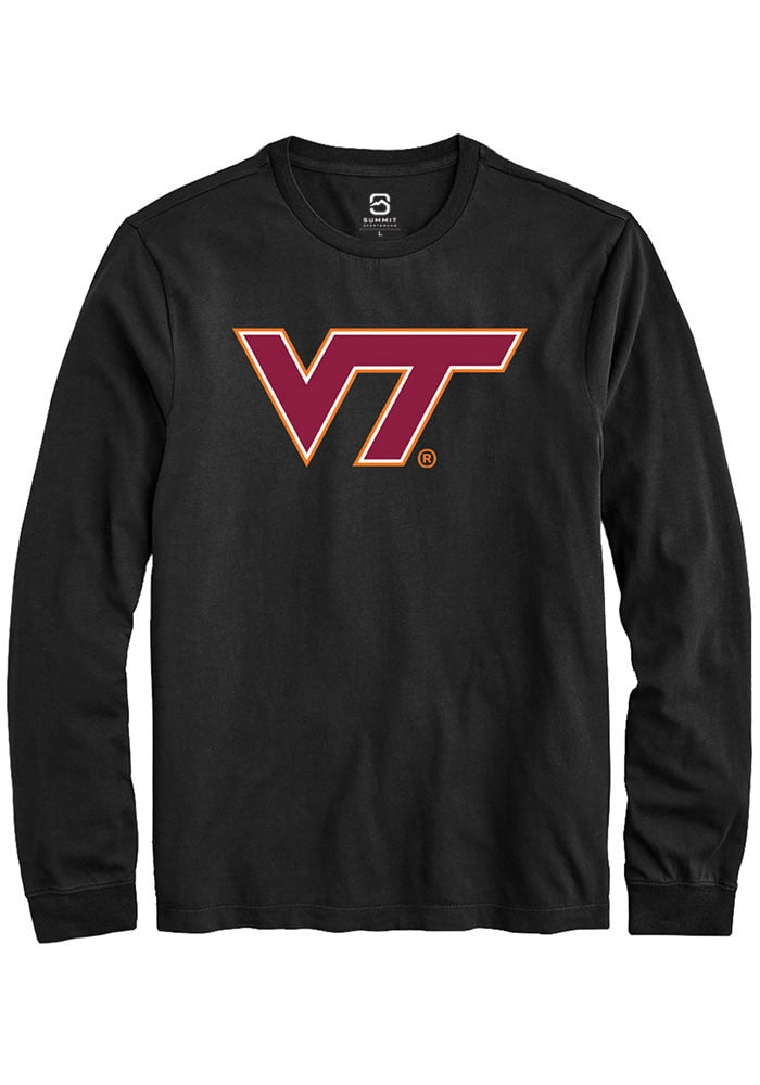 Virginia Tech Hokies Black Primary Long Sleeve T-Shirt