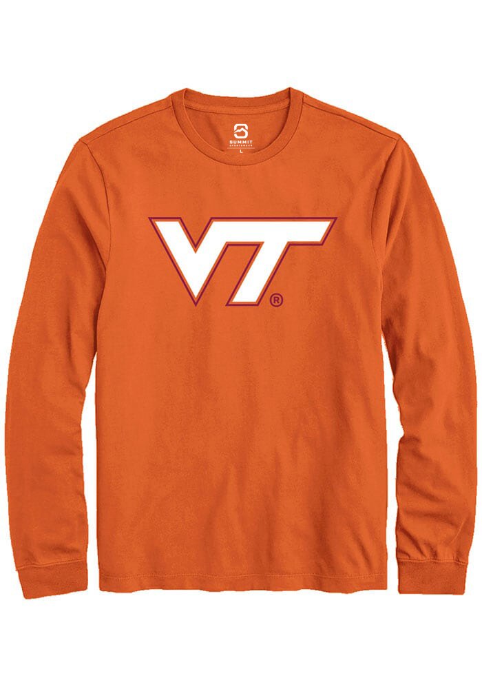 Virginia Tech Hokies Orange Alt Logo Long Sleeve T-Shirt
