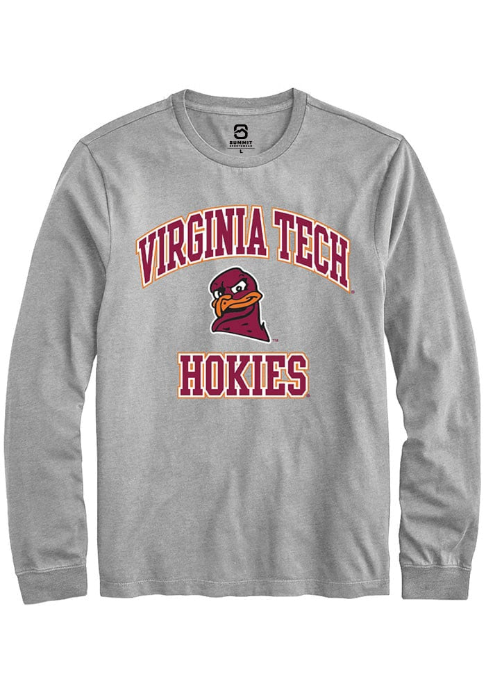 Virginia Tech Hokies Grey No 1 Neutral Long Sleeve T-Shirt