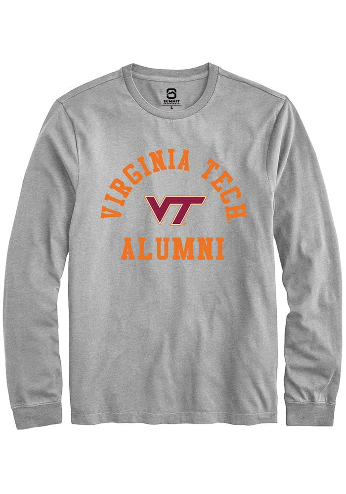 Virginia Tech Hokies Grey Alumni Arch Long Sleeve T-Shirt