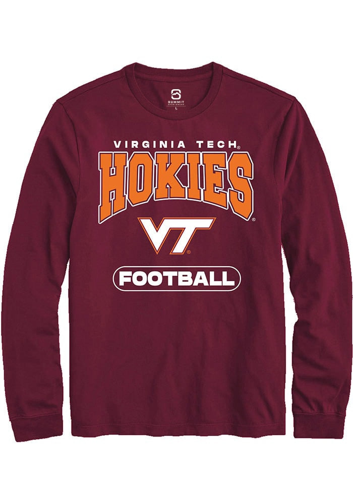 Virginia Tech Hokies Maroon Football Long Sleeve T-Shirt