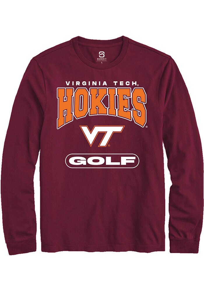 Virginia Tech Hokies Maroon Golf Long Sleeve T-Shirt