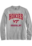 Virginia Tech Hokies Grey Golf Long Sleeve T-Shirt