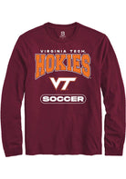 Virginia Tech Hokies Maroon Soccer Long Sleeve T-Shirt