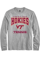 Virginia Tech Hokies Grey Tennis Long Sleeve T-Shirt