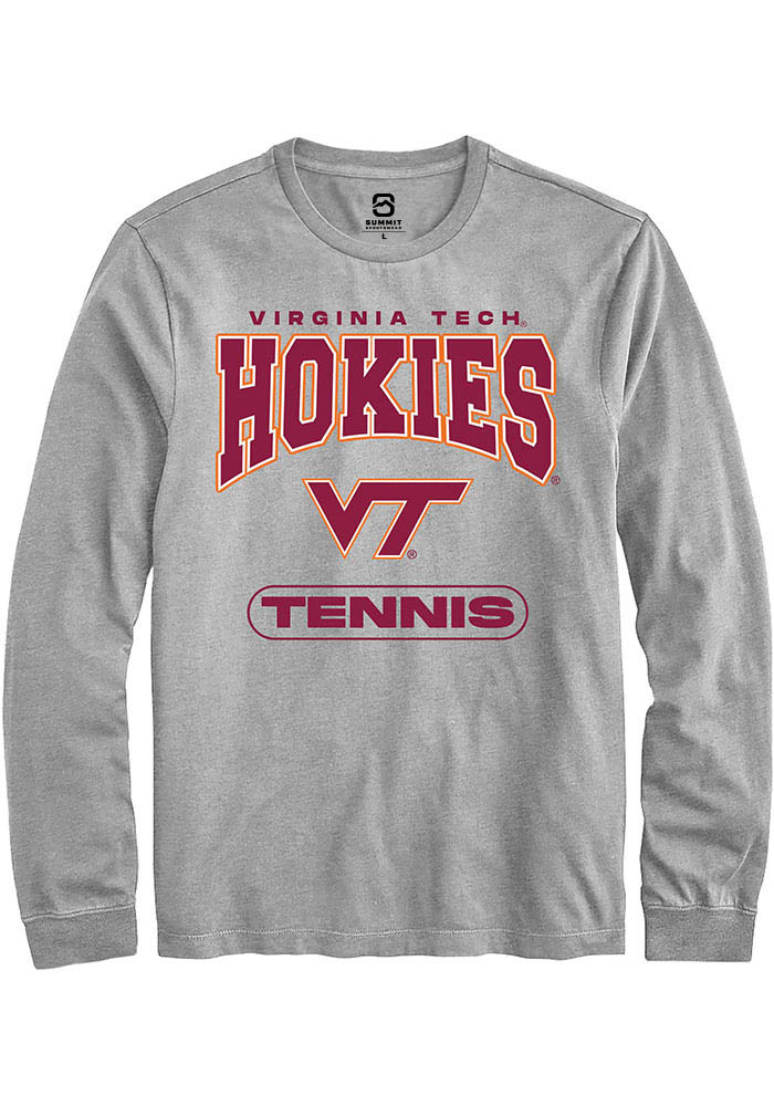 Virginia Tech Hokies Grey Tennis Long Sleeve T-Shirt