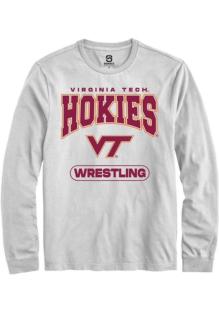 Virginia Tech Hokies White Wrestling Long Sleeve T-Shirt