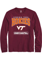 Virginia Tech Hokies Maroon Women's Basketball Long Sleeve T-Shirt