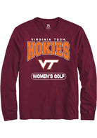 Virginia Tech Hokies Maroon Women's Golf Long Sleeve T-Shirt