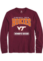 Virginia Tech Hokies Maroon Women's Soccer Long Sleeve T-Shirt