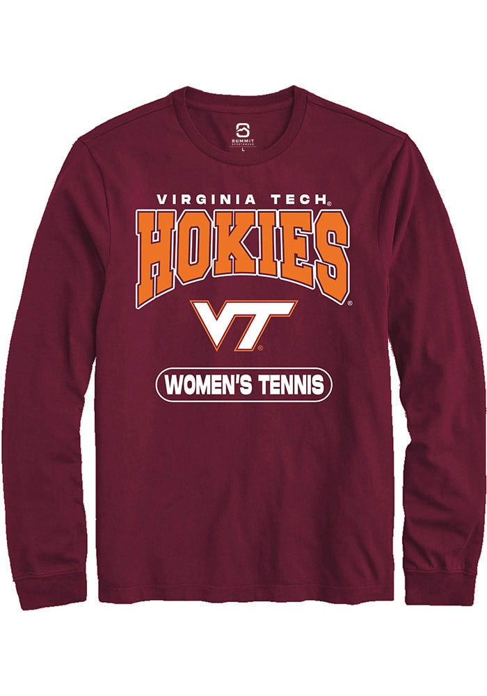 Virginia Tech Hokies Maroon Women's Tennis Long Sleeve T-Shirt