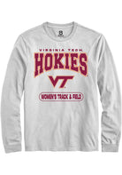 Virginia Tech Hokies White Women's Track & Field Long Sleeve T-Shirt