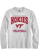 Virginia Tech Hokies White Volleyball Long Sleeve T-Shirt