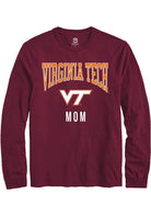 Virginia Tech Hokies Maroon Mom Long Sleeve T-Shirt