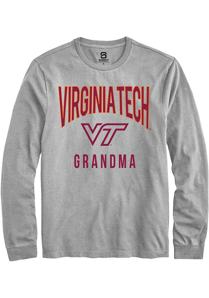 Virginia Tech Hokies Grey Grandma Swirl Long Sleeve T-Shirt