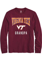 Virginia Tech Hokies Maroon Grandpa Long Sleeve T-Shirt