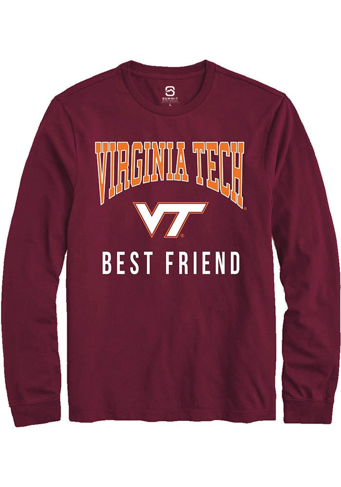 Virginia Tech Hokies Maroon Best Friend Long Sleeve T-Shirt