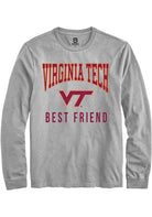 Virginia Tech Hokies Grey Best Friend Long Sleeve T-Shirt