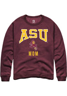 Arizona State Sun Devils Mens Maroon Mom Long Sleeve Crew Sweatshirt