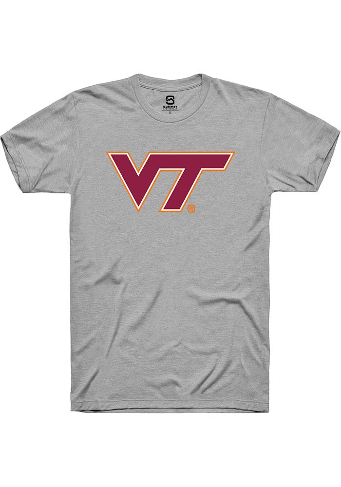 Virginia Tech Hokies Grey Primary Short Sleeve T-Shirt