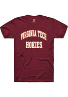 Virginia Tech Hokies Maroon Arch Stack Short Sleeve T-Shirt