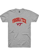 Virginia Tech Hokies Grey Arch Logo Short Sleeve T-Shirt