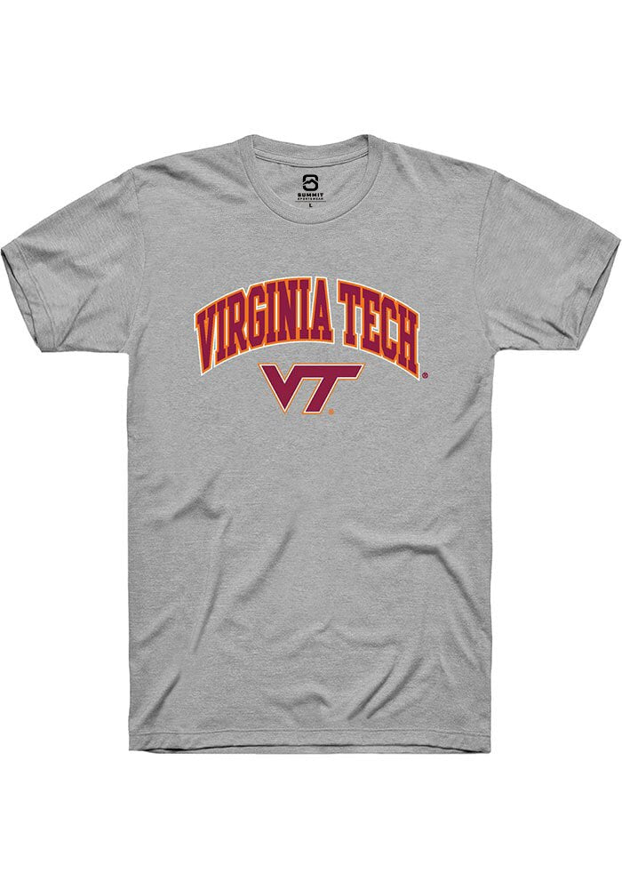 Virginia Tech Hokies Grey Arch Logo Short Sleeve T-Shirt