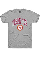 Virginia Tech Hokies Grey Arch Seal Short Sleeve T-Shirt