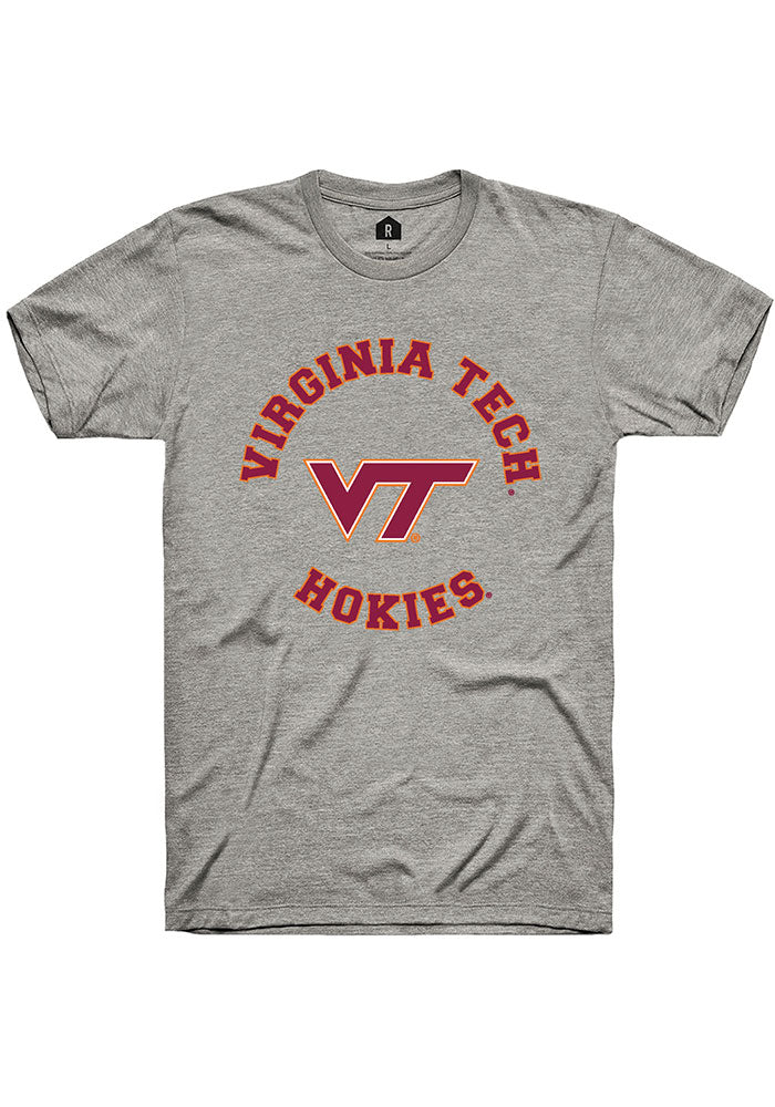 Virginia Tech Hokies Grey Circle Short Sleeve T-Shirt