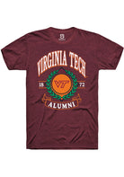 Virginia Tech Hokies Maroon Alumni Wreath Short Sleeve T-Shirt