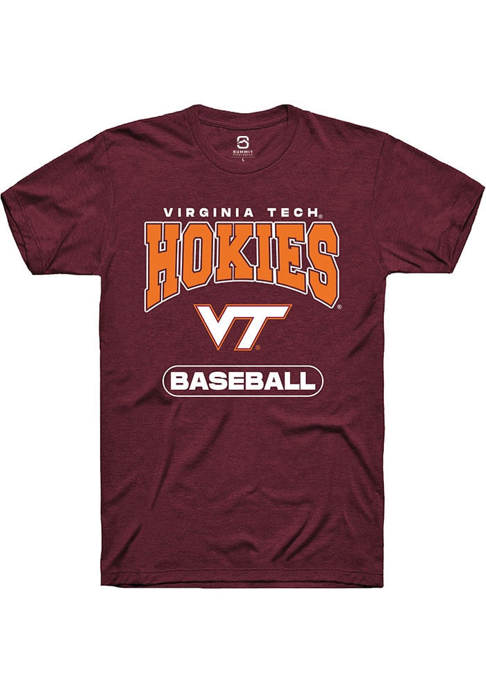 Virginia Tech Hokies Maroon Baseball Short Sleeve T-Shirt