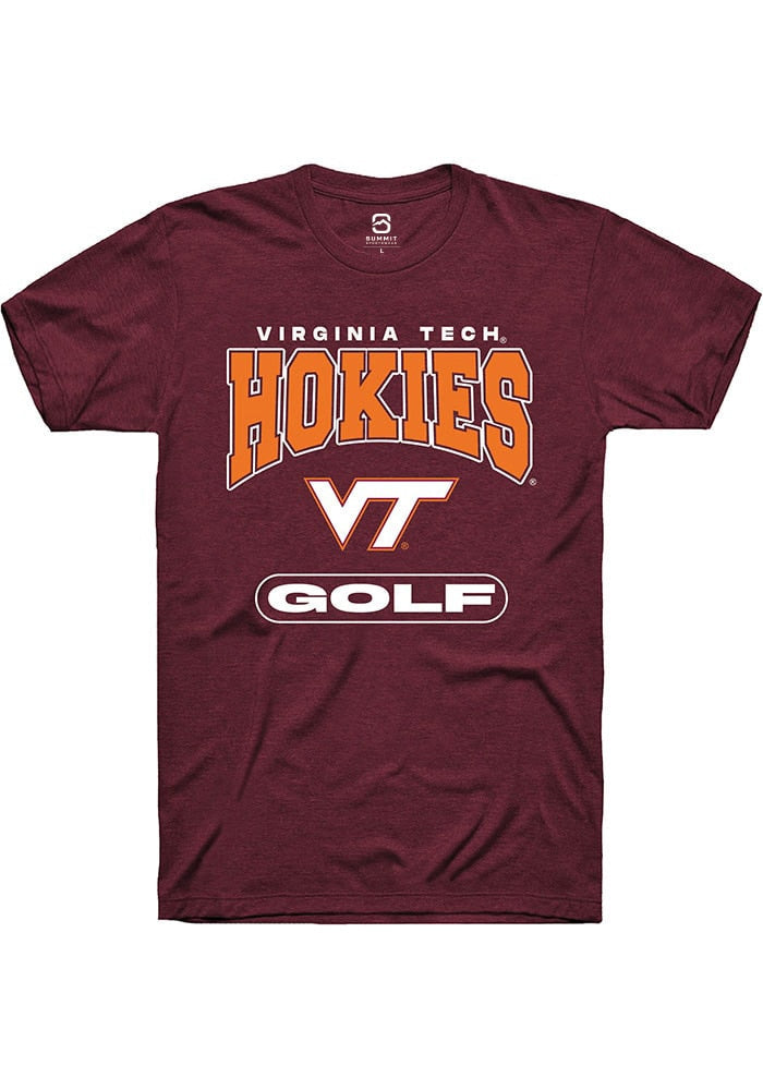 Virginia Tech Hokies Maroon Golf Short Sleeve T-Shirt