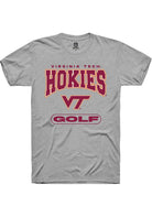 Virginia Tech Hokies Grey Golf Short Sleeve T-Shirt