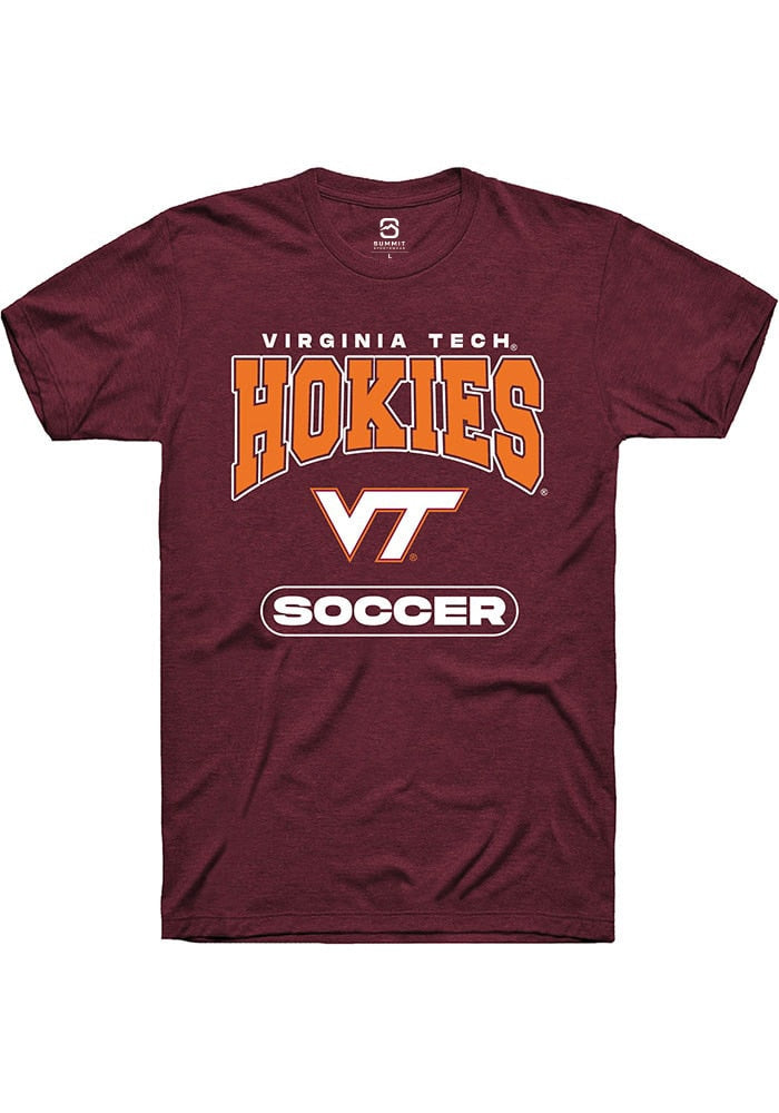 Virginia Tech Hokies Maroon Soccer Short Sleeve T-Shirt