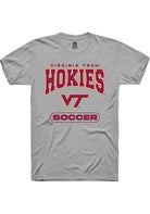 Virginia Tech Hokies Grey Soccer Short Sleeve T-Shirt