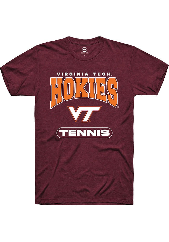 Virginia Tech Hokies Maroon Tennis Short Sleeve T-Shirt