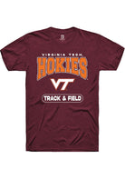 Virginia Tech Hokies Maroon Track & Field Short Sleeve T-Shirt