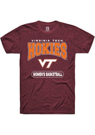 Virginia Tech Hokies Maroon Women's Basketball Short Sleeve T-Shirt