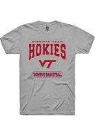 Virginia Tech Hokies Grey Women's Basketball Short Sleeve T-Shirt