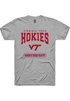 Virginia Tech Hokies Grey Women's Cross Country Short Sleeve T-Shirt
