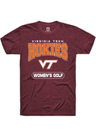Virginia Tech Hokies Maroon Women's Golf Short Sleeve T-Shirt
