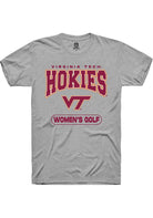 Virginia Tech Hokies Grey Women's Golf Short Sleeve T-Shirt