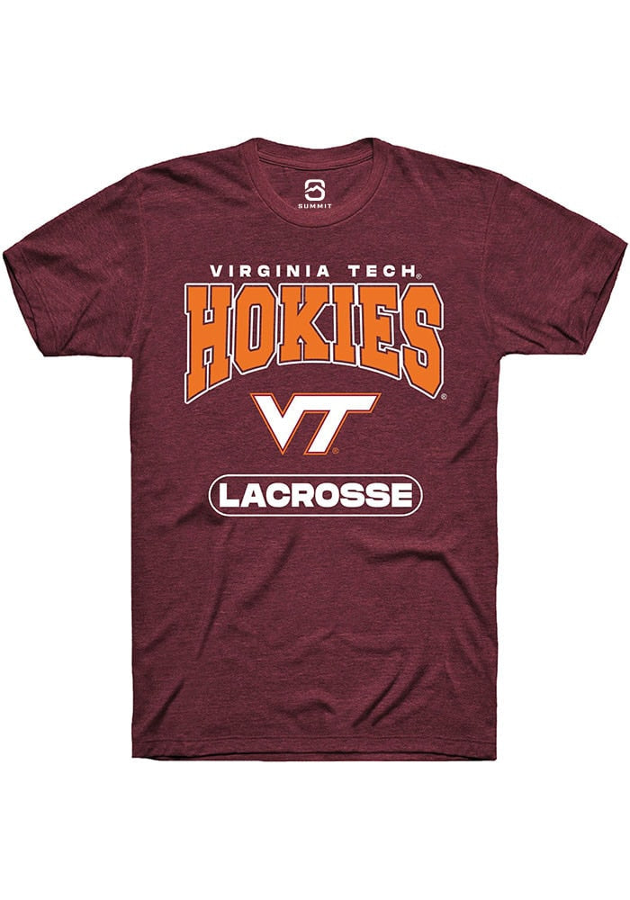 Virginia Tech Hokies Maroon Lacrosse Short Sleeve T-Shirt