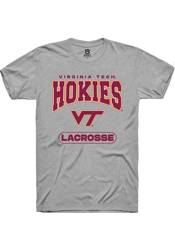 Virginia Tech Hokies Grey Lacrosse Short Sleeve T-Shirt