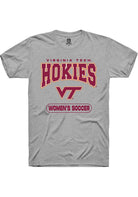 Virginia Tech Hokies Grey Women's Soccer Short Sleeve T-Shirt