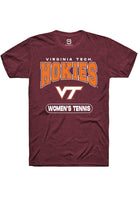 Virginia Tech Hokies Maroon Women's Tennis Short Sleeve T-Shirt