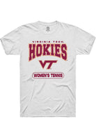 Virginia Tech Hokies White Women's Tennis Short Sleeve T-Shirt